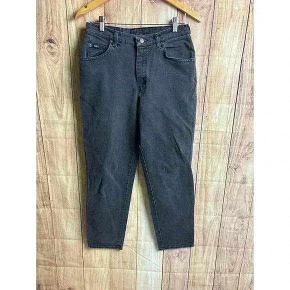 Vintage Lee Jeans Black Wash Women's Size 6 READ DESCRIPTION - Picture 2 of 10